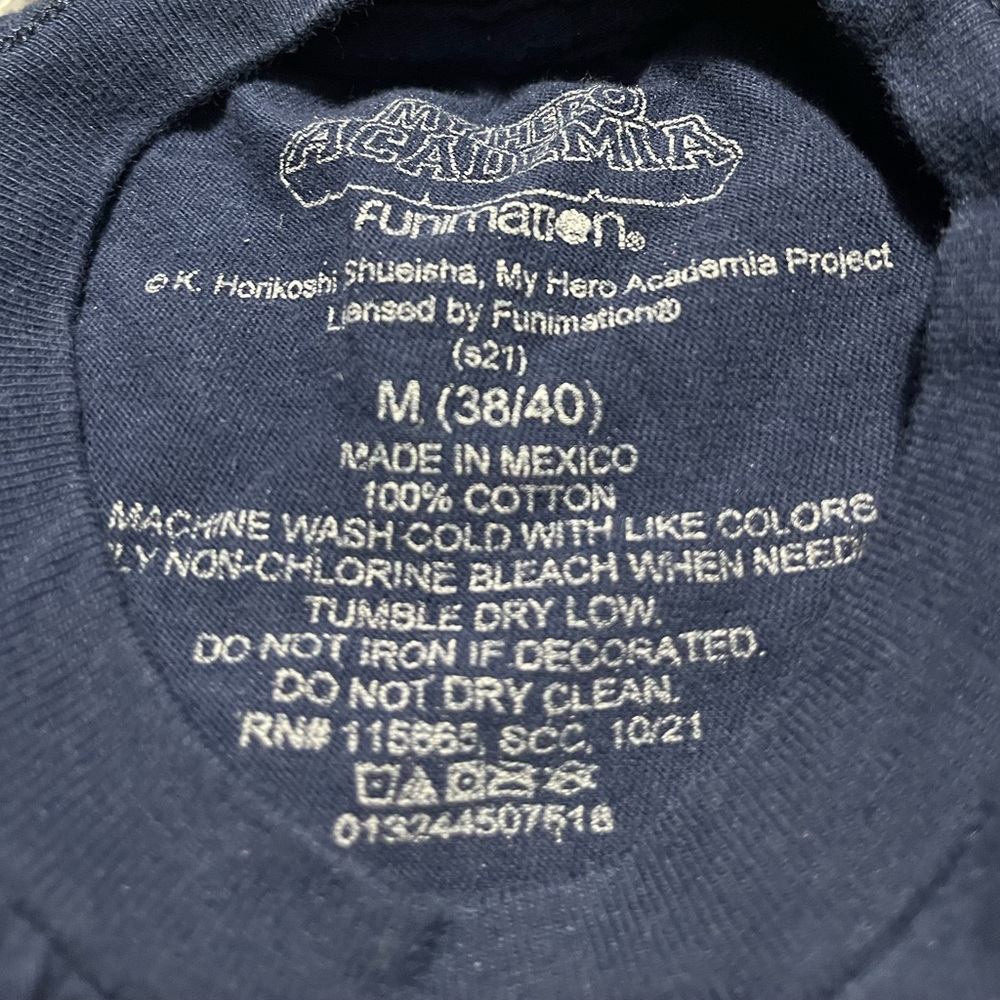 My Hero Academia Navy Group Action Graphic T-Shirt -Size M - Picture 2 of 5